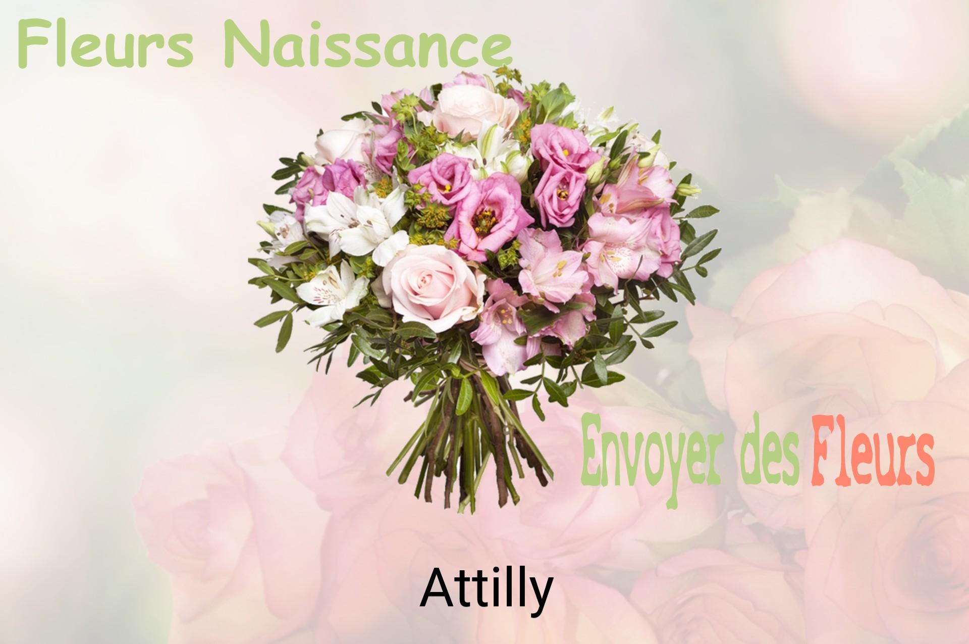 Bouquet de fleurs de naissance livré à Attilly