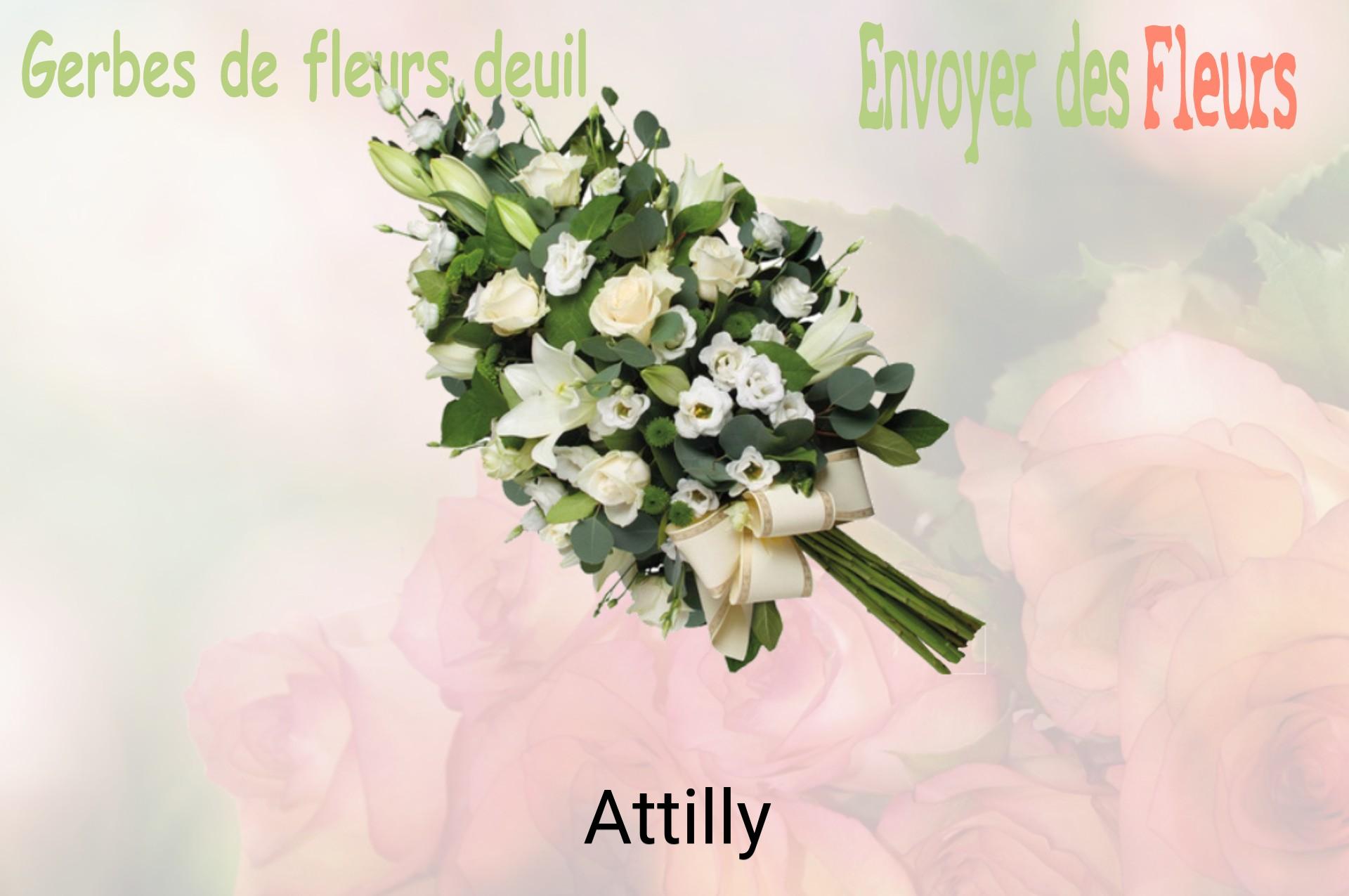 Gerbe de fleurs de deuil livrée à Attilly